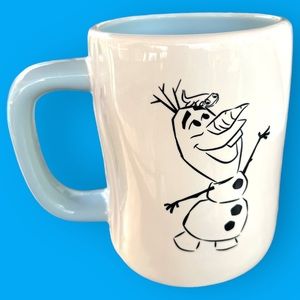 Rae Dunn Disney Olaf from Frozen Warm Hugs Mug with Blue Interior. New and Rare.